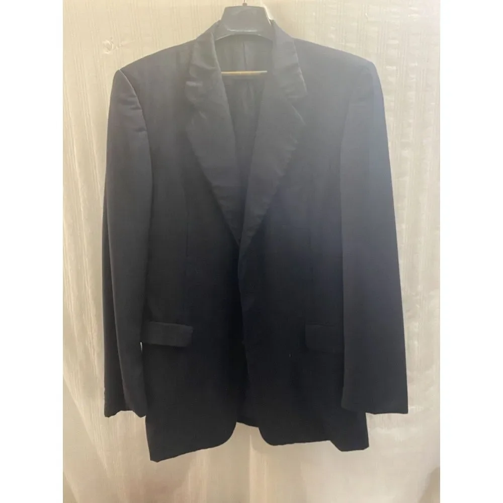 HICKEY FREEMAN Loro Piana Tasmanian Super‎ 120s Wool Blazer Black Men's 40L